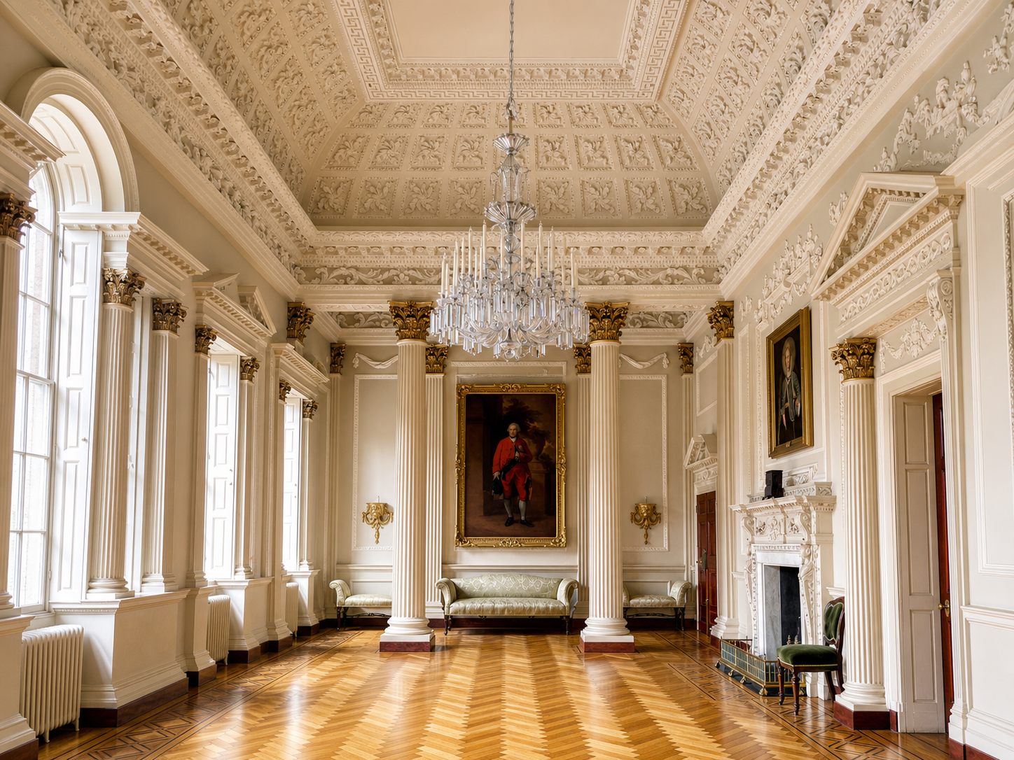 Completed specialist decorative restoration in a large heritage interior